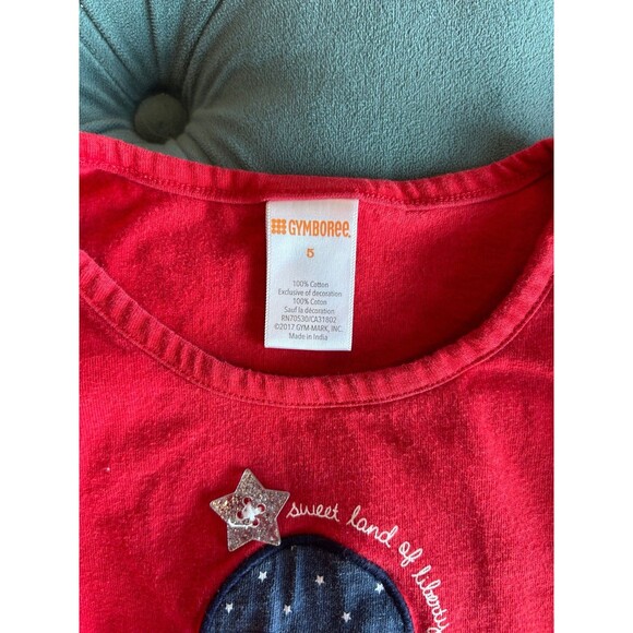 Gymboree Girls Shirt and Leotard Bundle Red White and Blue - Picture 3 of 9